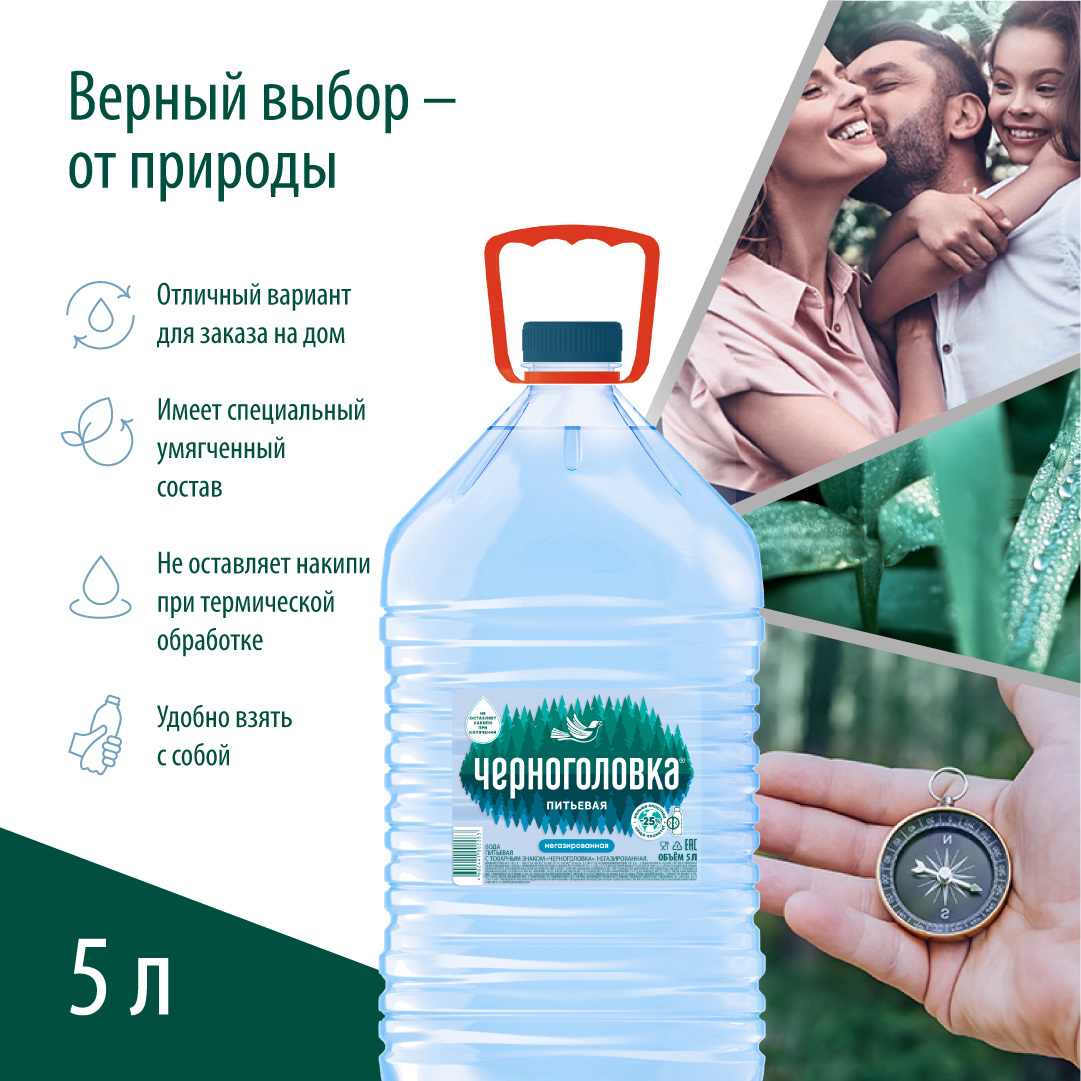 Вода питьевая ЧЕРНОГОЛОВКА 5,0 л
