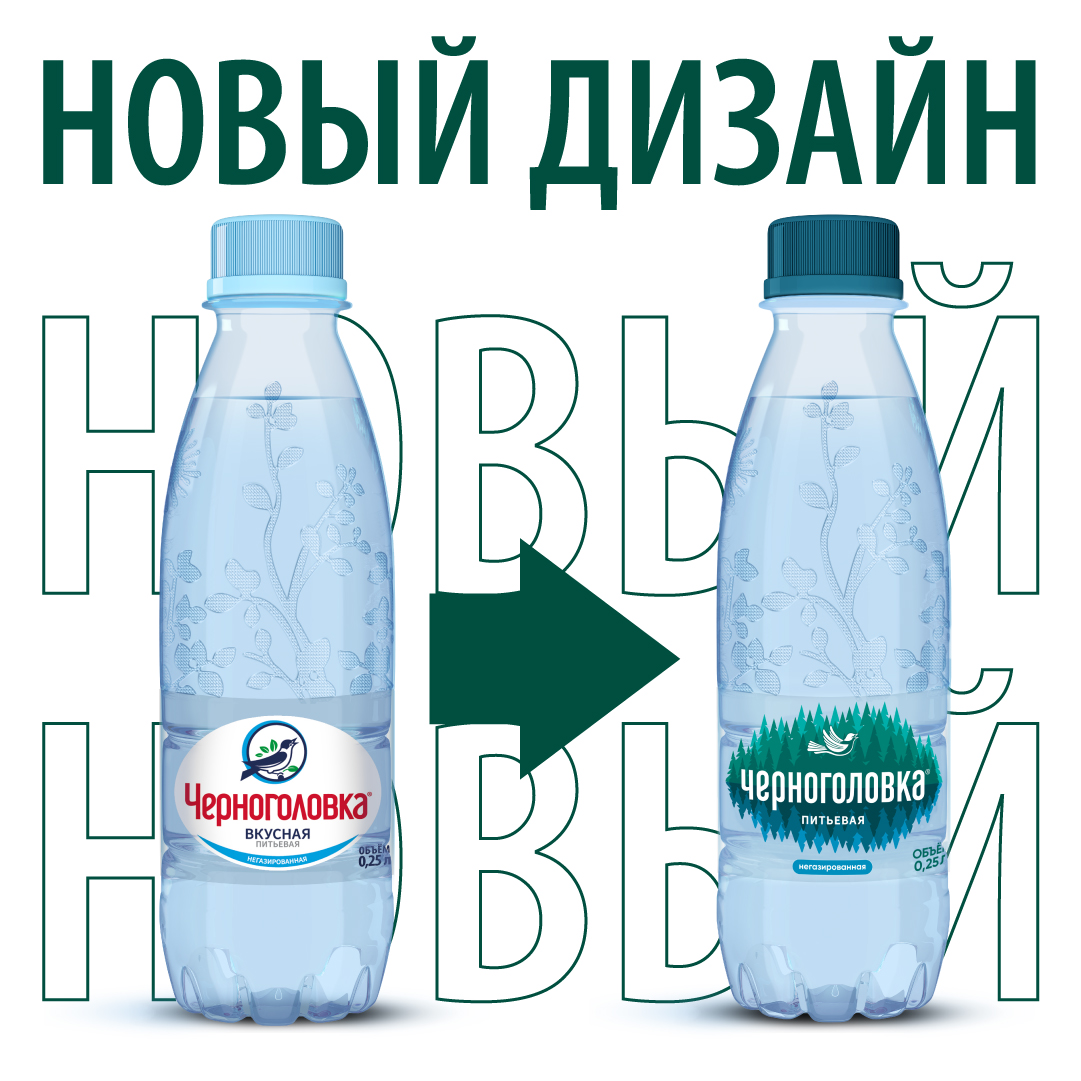 Вода питьевая артезианская ЧЕРНОГОЛОВКА 0,25 л, без газа, ПЭТ