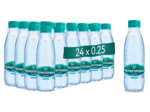 Вода питьевая артезианская ЧЕРНОГОЛОВКА 0,25 л, газ, ПЭТ