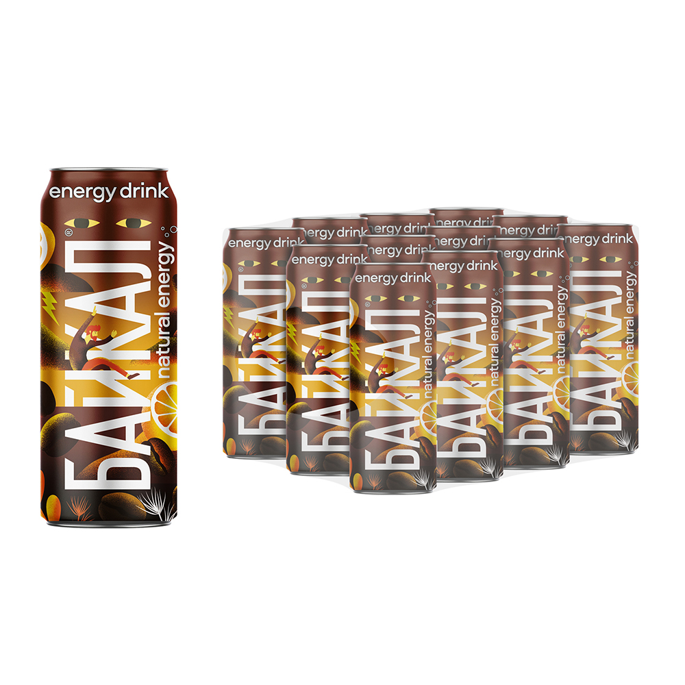 Энергетик БАЙКАЛ natural energy кофе-лимон 0,45 л, ж/б