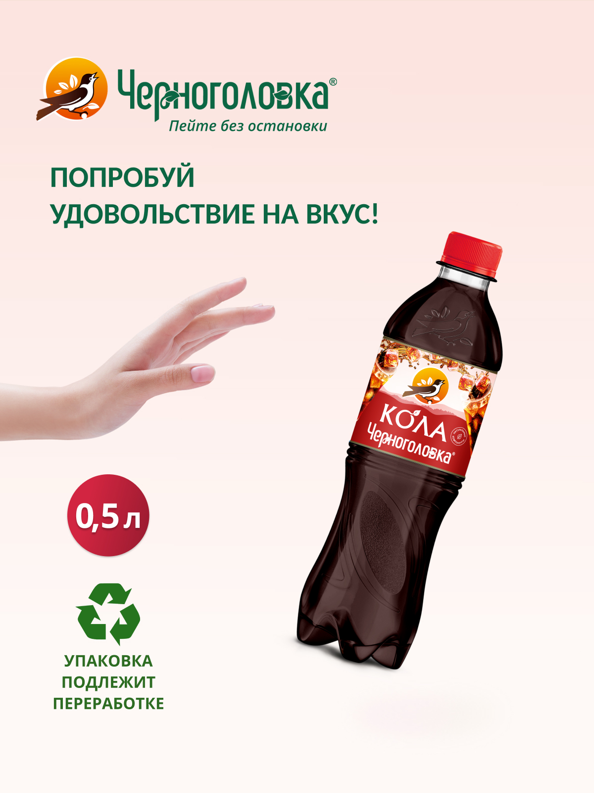 ЧЕРНОГОЛОВКА Кола 0,5 л, газ, ПЭТ