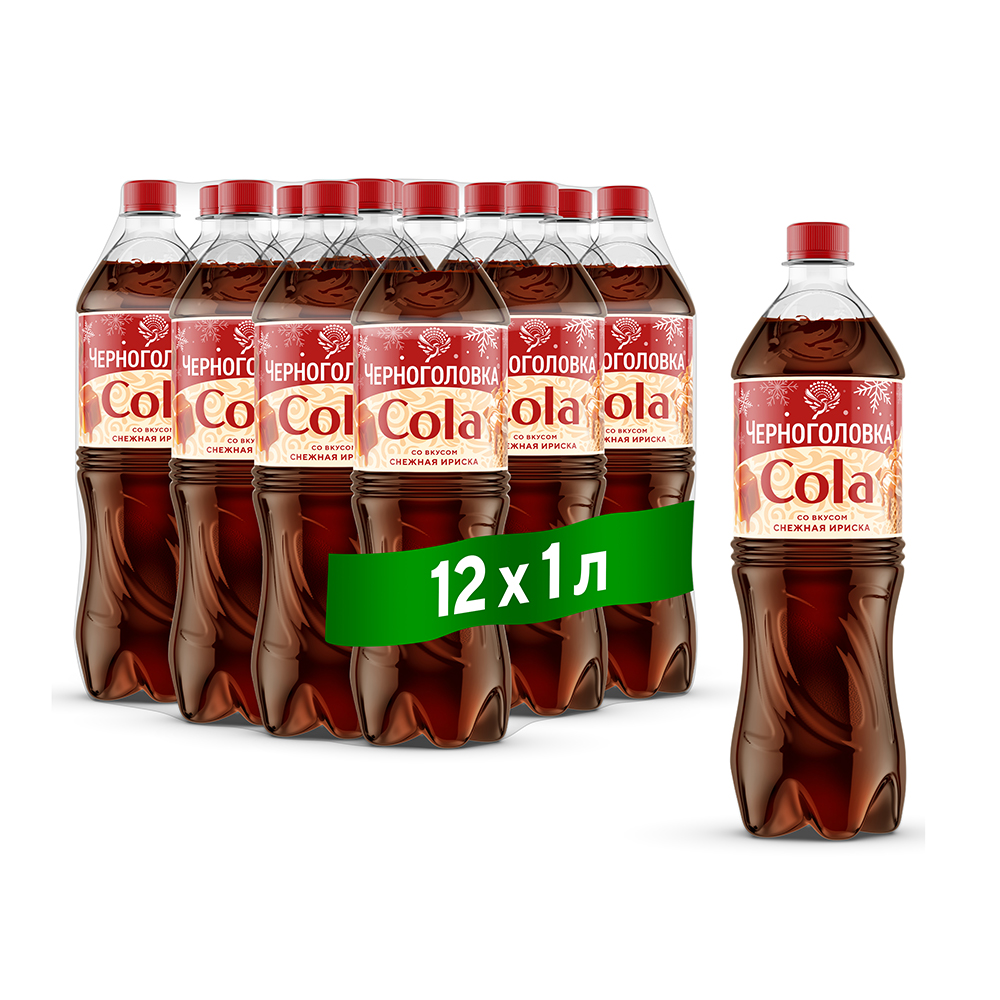 ЧЕРНОГОЛОВКА Кола Снежная Ириска 1 л, газ, ПЭТ