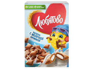 Подушечки ЛЮБЯТОВО с молочной начинкой, 220 гр.