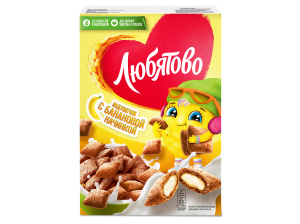 Подушечки ЛЮБЯТОВО с банановой начинкой, 220 гр.