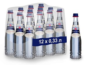 Вода питьевая природная СRISTELLE 0,33 л, без газа, стекло, премиум