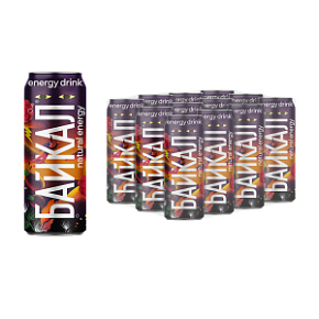 Энергетик БАЙКАЛ natural energy малина и дикая смородина 0,45 л, ж/б