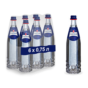 Вода питьевая природная СRISTELLE 0,75 л, газ, стекло, премиум