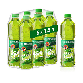 Холодный чай зеленый ЧЕРНОГОЛОВКА Мята-лайм 1,5 л, ПЭТ