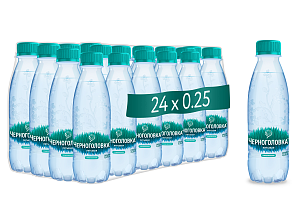 Вода питьевая артезианская ЧЕРНОГОЛОВКА 0,25 л, газ, ПЭТ