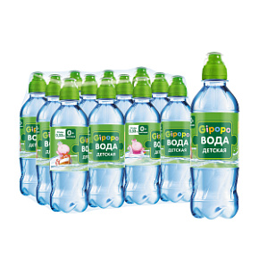 Вода детская артезианская GIPOPO 0.33 л, без газа, ПЭТ