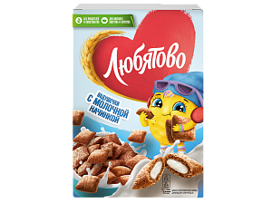 Подушечки ЛЮБЯТОВО с молочной начинкой, 220 гр.