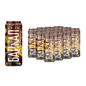 Энергетик БАЙКАЛ natural energy кофе-лимон 0,45 л, ж/б